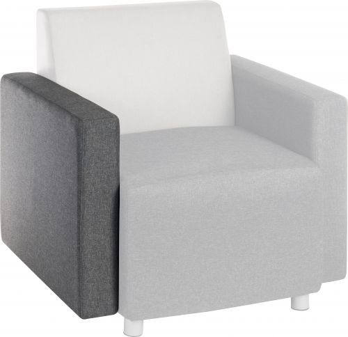 Cube Modular Interchangeable Fabric Armrest Only Dark Grey - 6971 DD