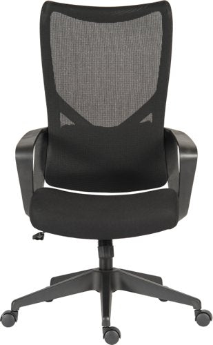 Teknik Contour Contemporary High Back Executive Mesh Office Chair With Fixed Arms Black - 7100 DD