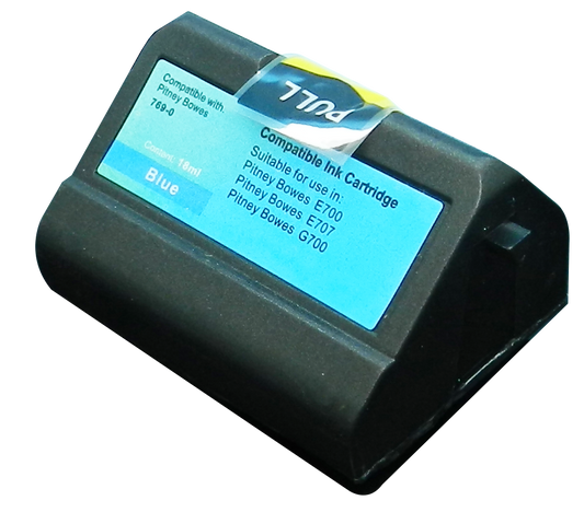 Compatible Pitney Bowes E700 769-0 Blue Ink Ctg 10010-800 also for E74092-001 E74178-00