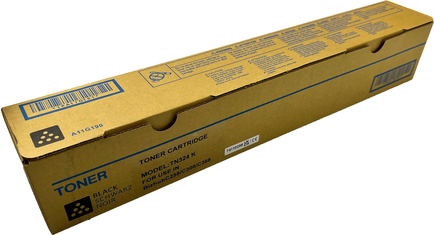 Compatible Konica Minolta Bizhub C258 Black Toner TN324K A8DA150