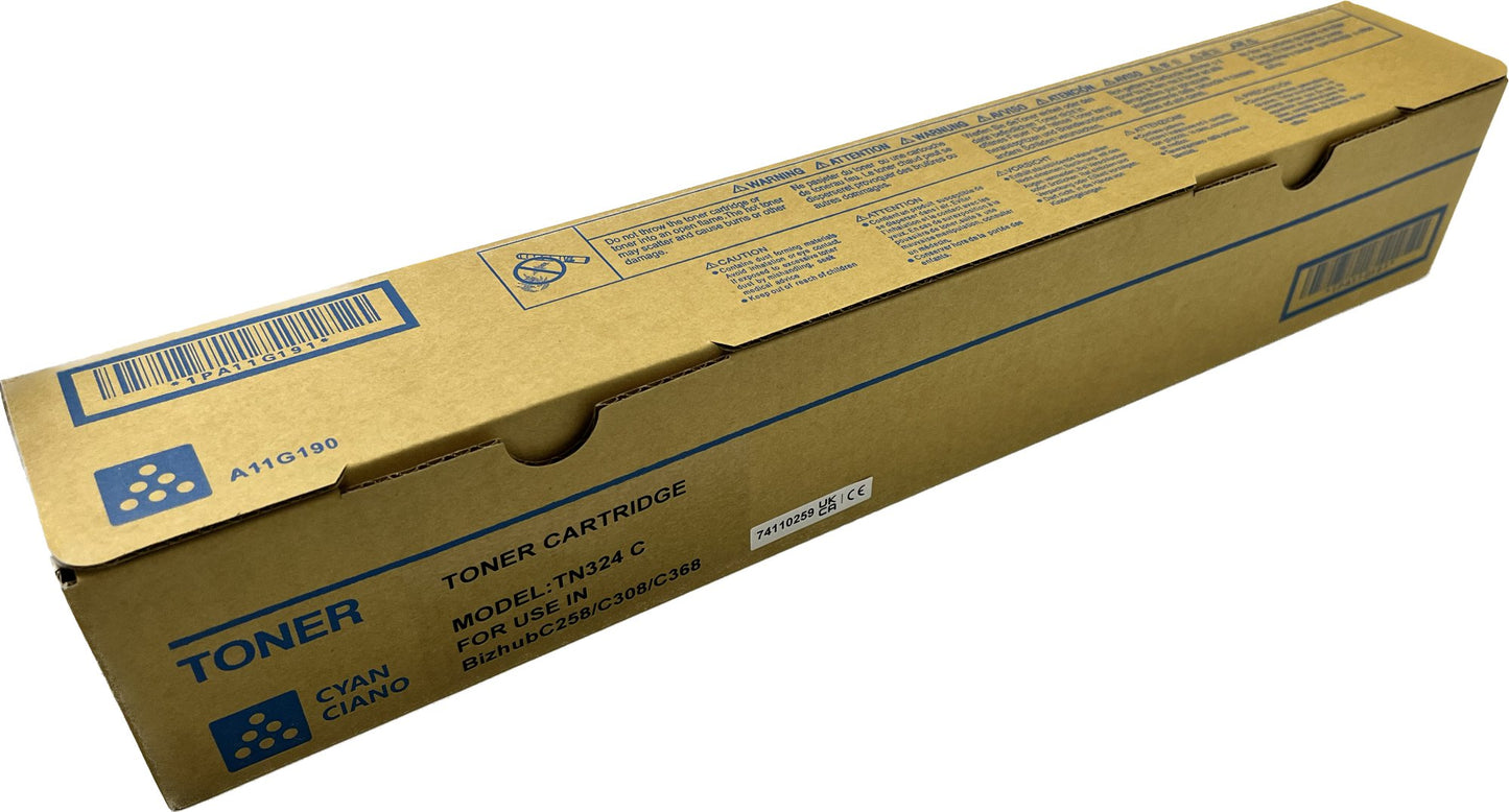 Compatible Konica Minolta Bizhub C258 Cyan Toner TN324C A8DA450
