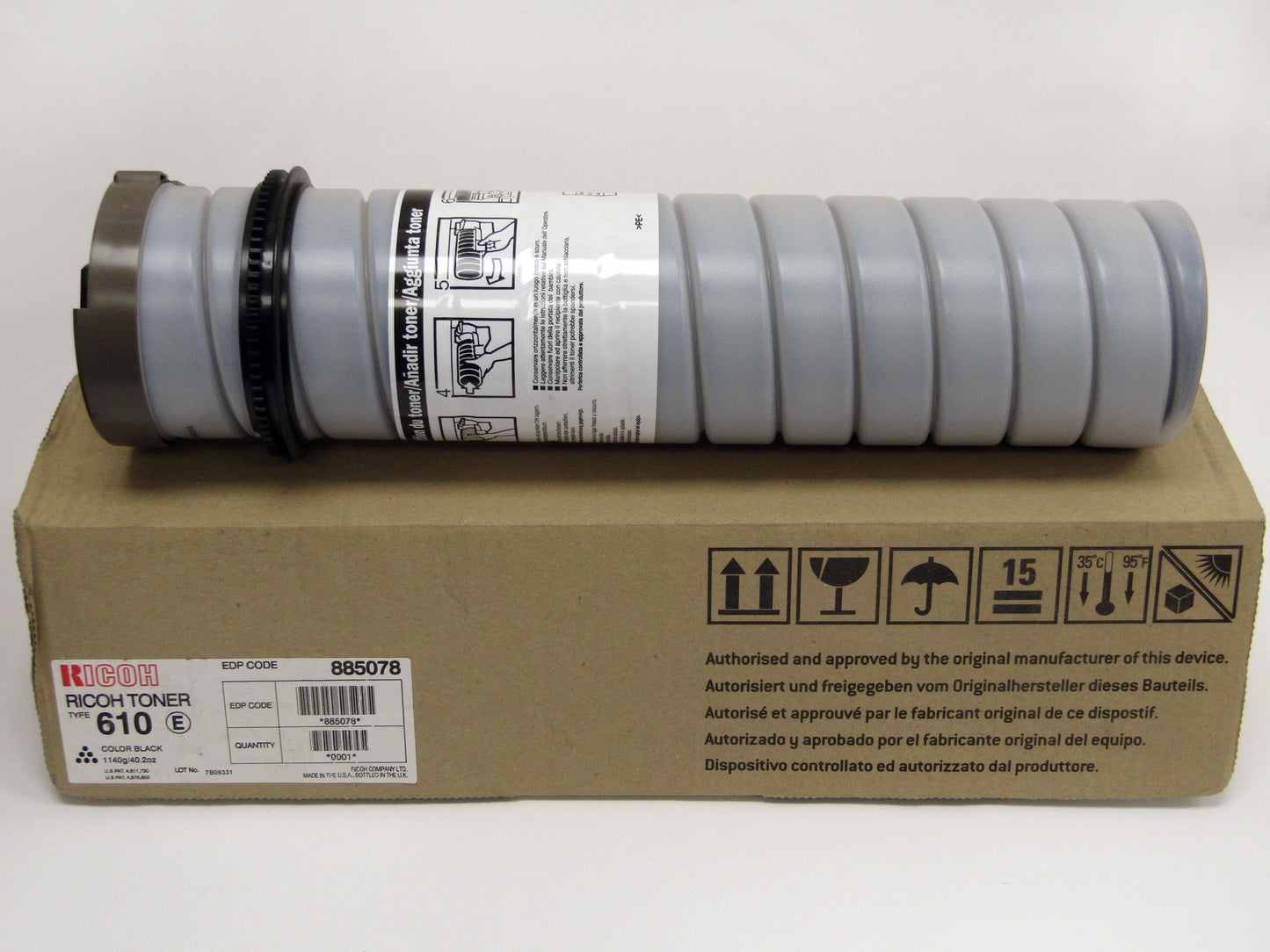 Original Ricoh Toner Black Type 610E 885102