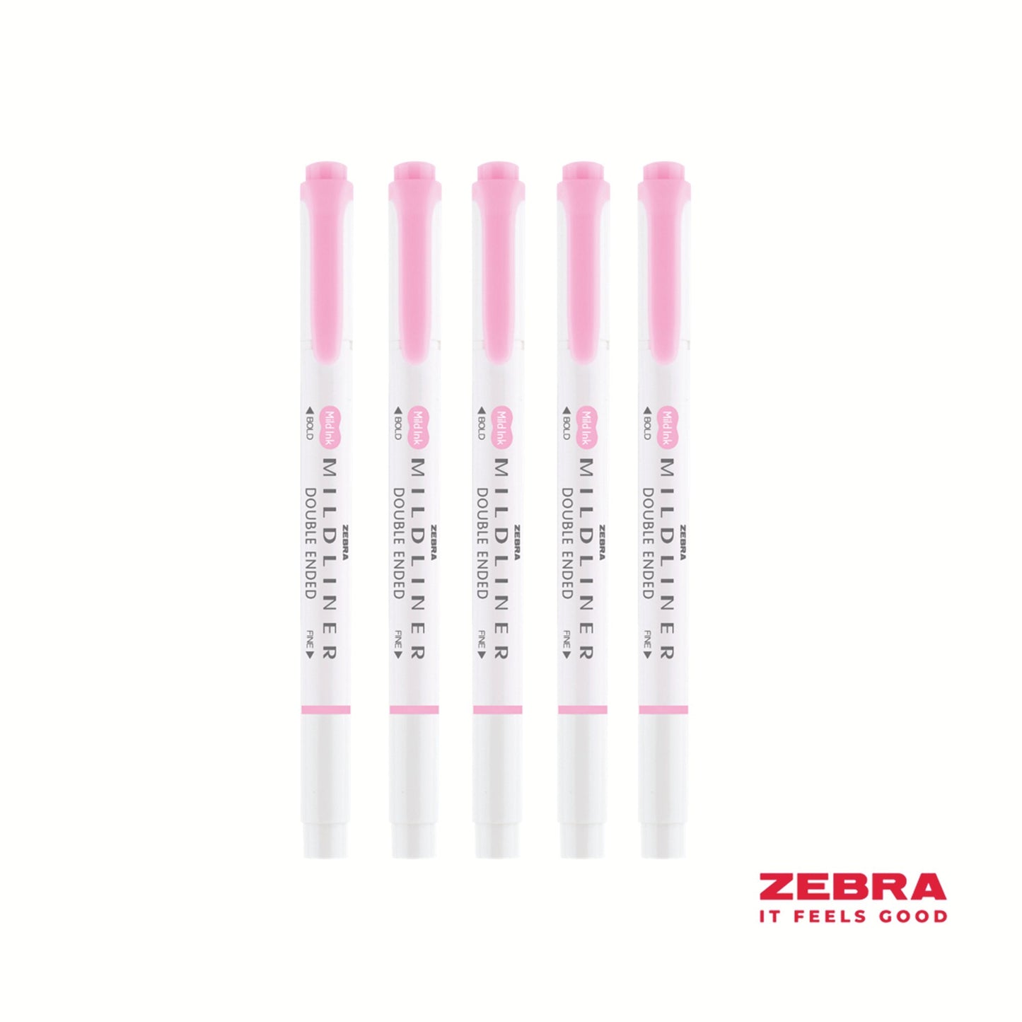Zebra MILDLINER Double Ended Fluorescent Pink Box Highlighter 10