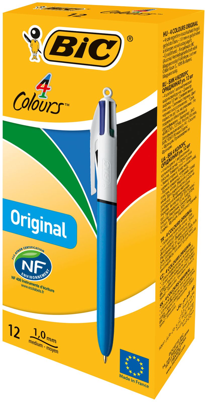 BIC 4 Colours Original Ballpoint Pens Pack of 12
