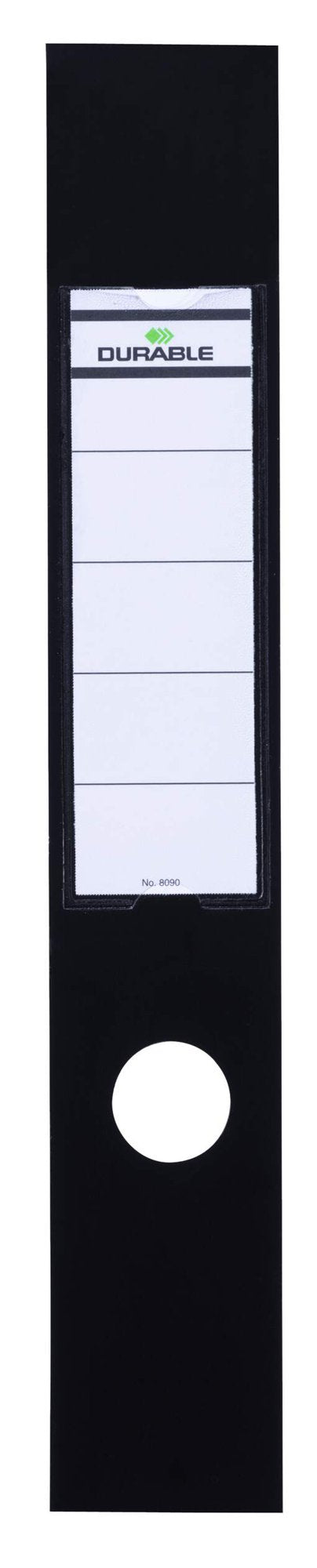 Durable ORDOFIX Spine Label 60mm Black (10)