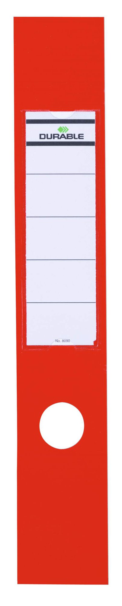 Durable ORDOFIX Spine Label 60mm Red (10
