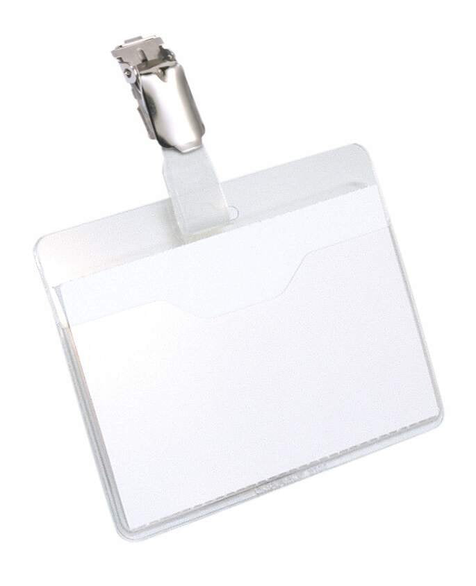 Durable Visitor Clip Badge 60x90mm (25)