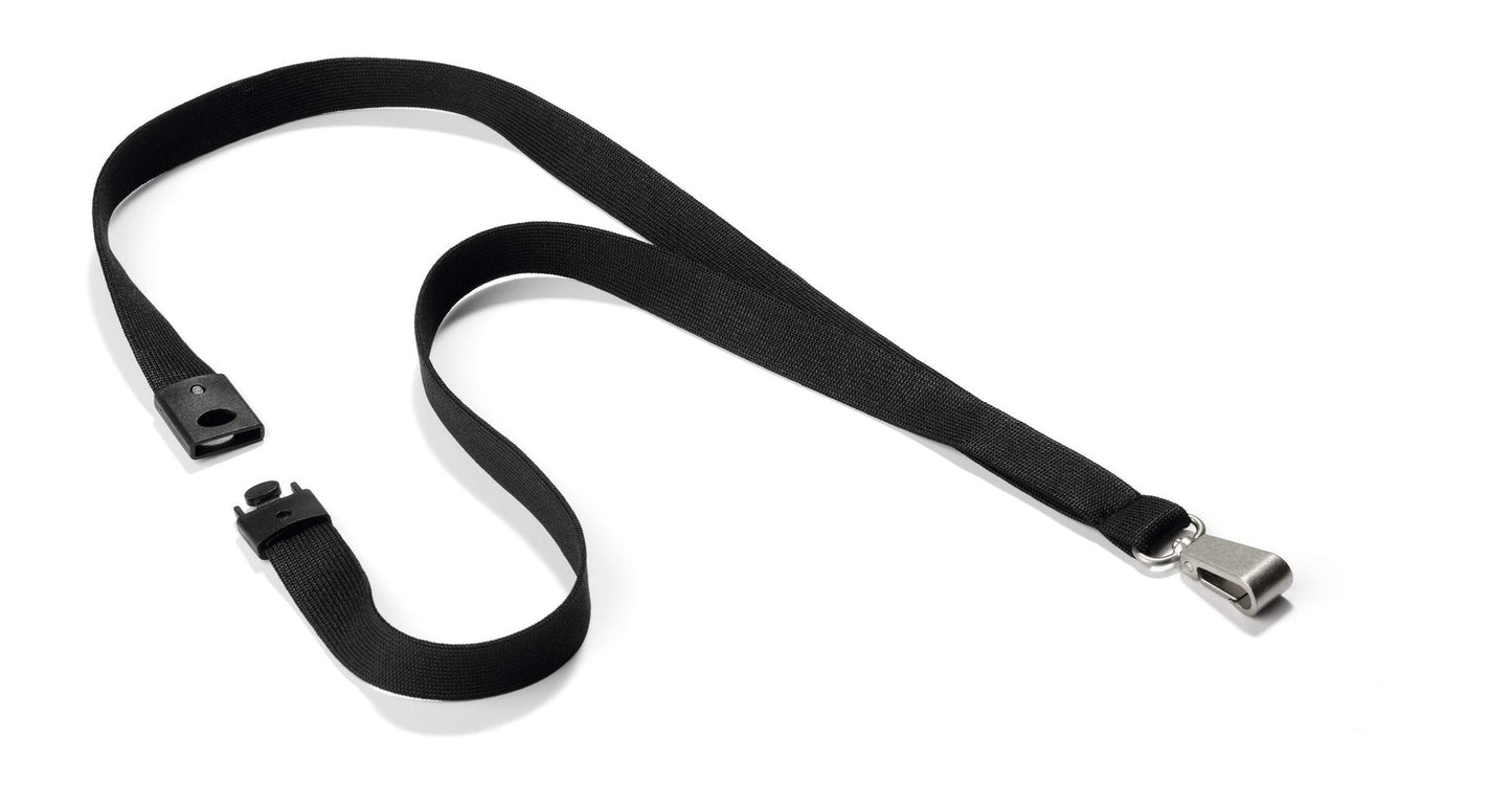Durable Lanyard 15mm Black (10)