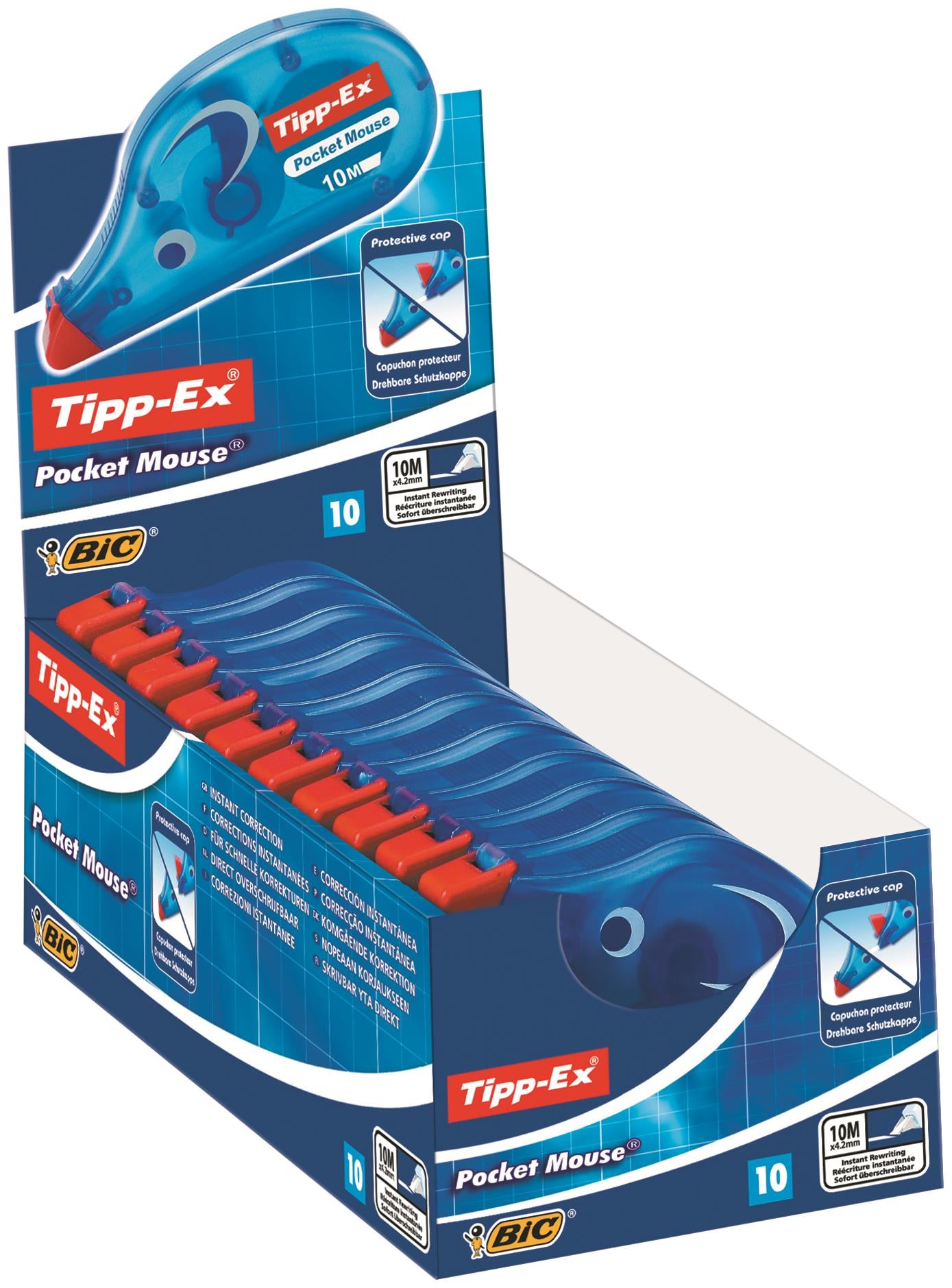 Tipp-Ex Pocket Mouse Correction Tape Roller Pack of 10