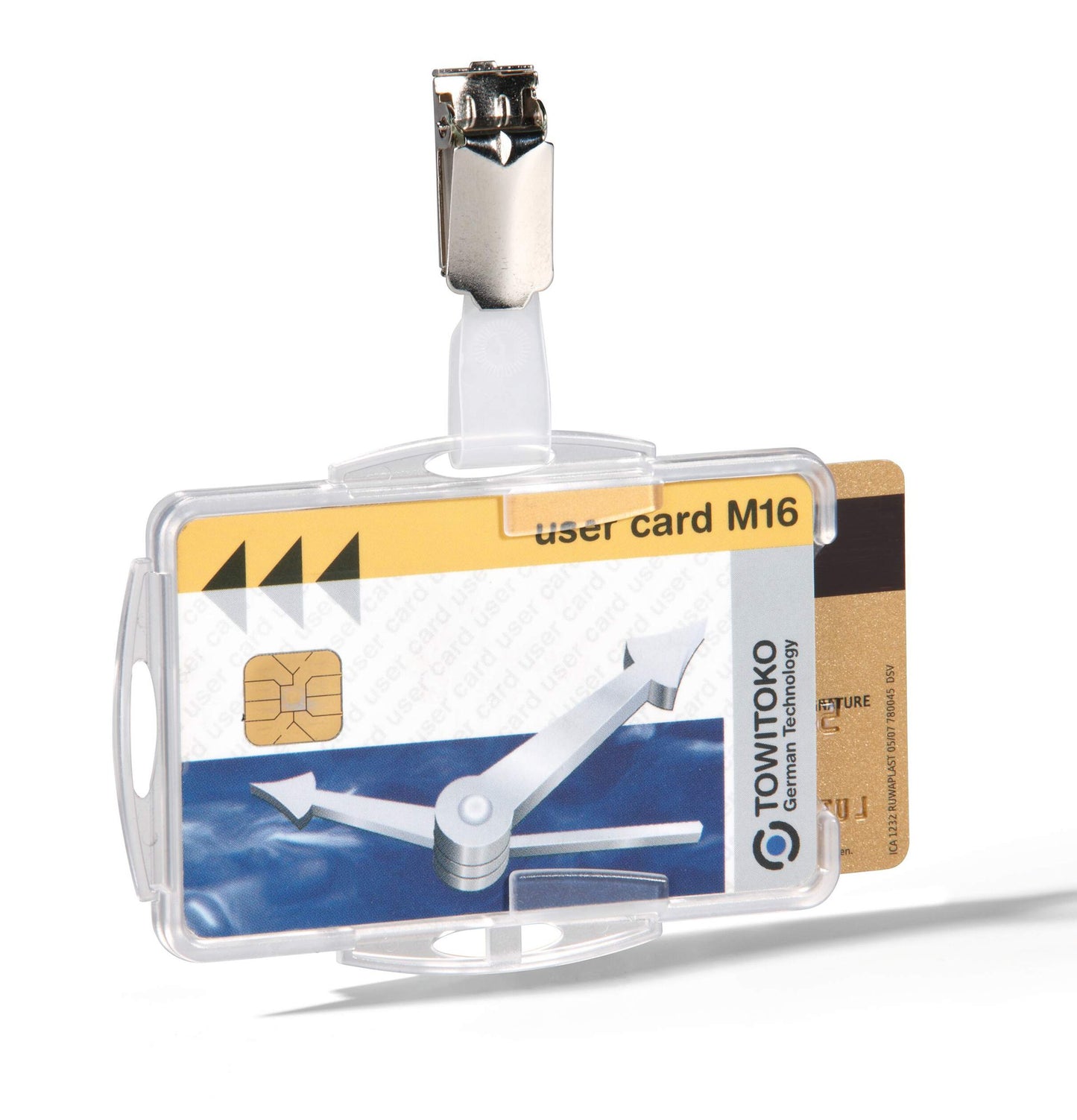 Durable Clip ID Card Holder Clear (25)