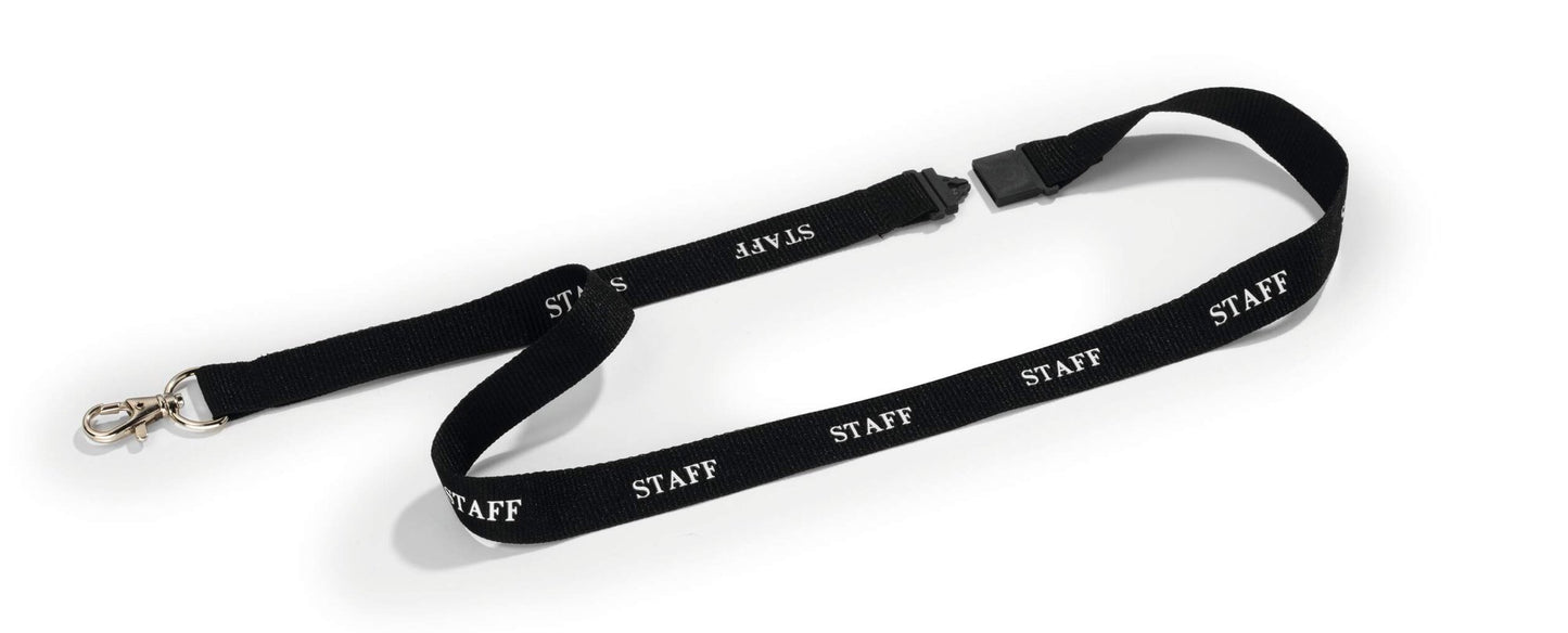 Durable ""STAFF"" Lanyard Black (10)