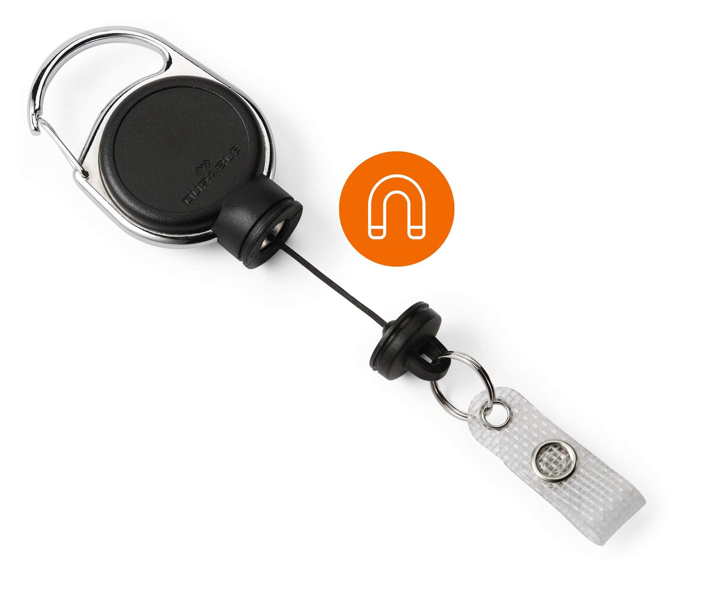 Durable EXTRA STRONG Badge Reel Black