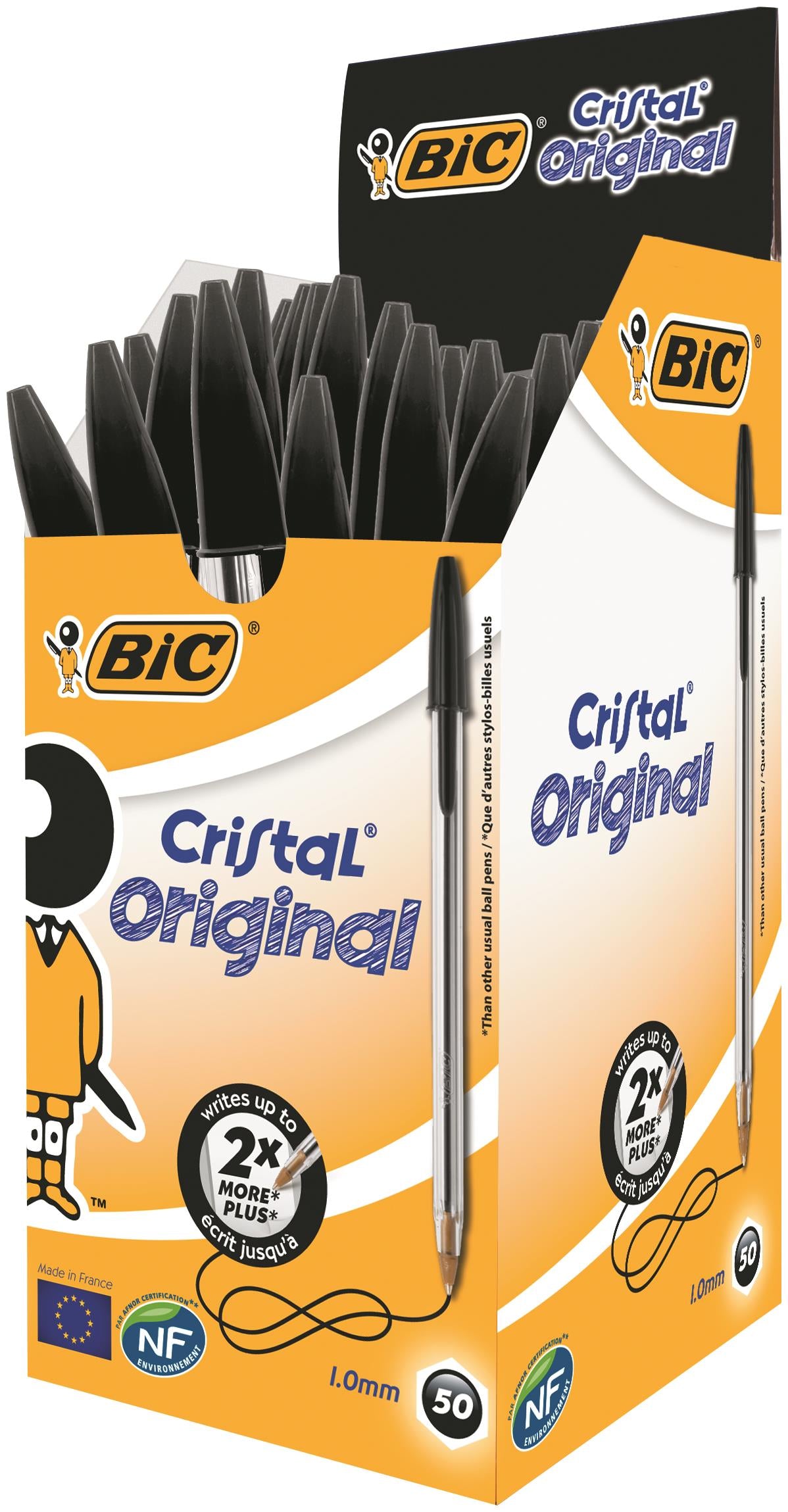 BIC Cristal Black Medium Ballpoint Pk 50
