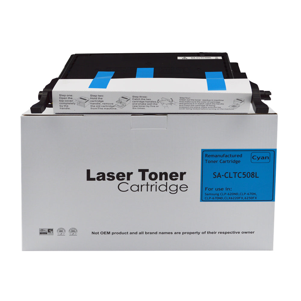 Remanufactured Samsung CLP620 Hi Yld Cyan Toner CLT-C5082L HP SU055A