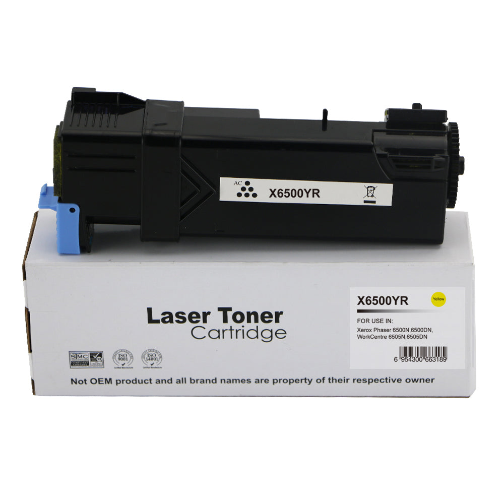 Remanufactured Xerox Phaser 6500 Yellow Toner 106R01596