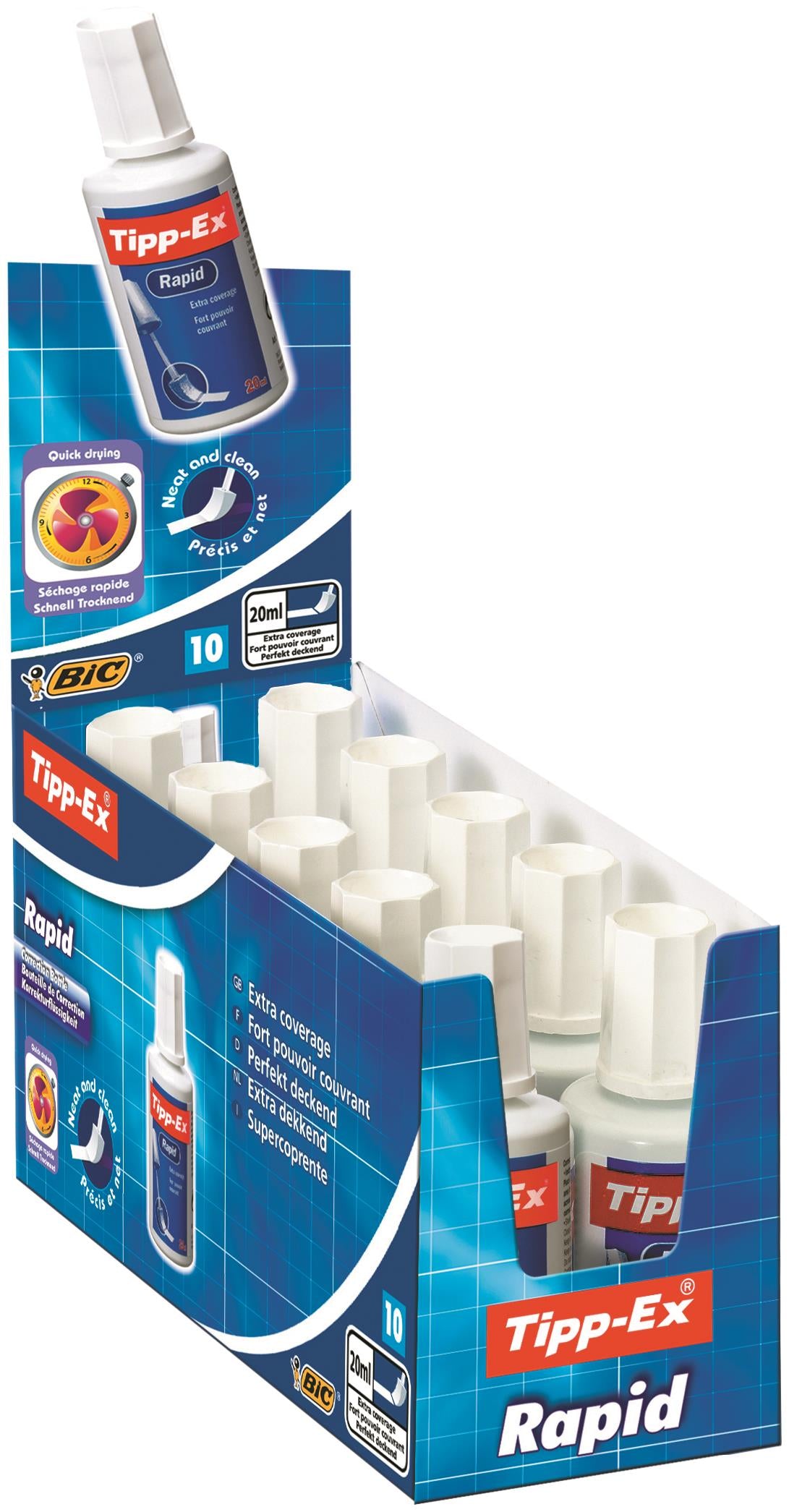 Tipp-Ex Rapid Correction Fluid Bottle 20ml White (Pack 10) - 8859926