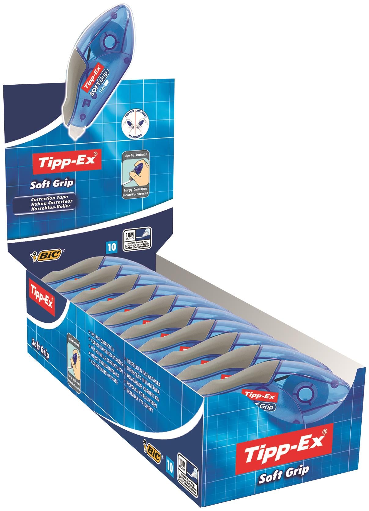 Tipp-Ex Soft Grip Correction Tape Pack of 10