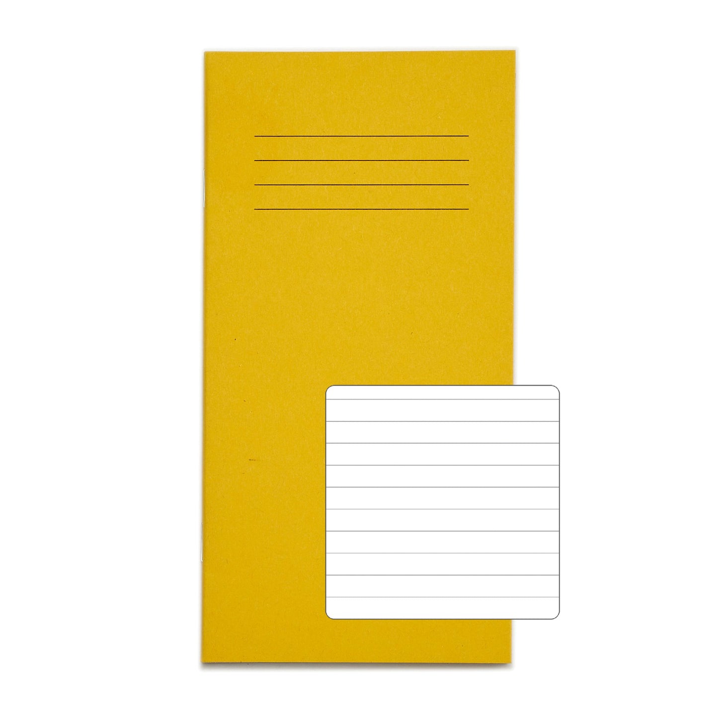 RHINO 8 x 4 Exercise Book 32 Page Yellow F8 (Pack of 10)