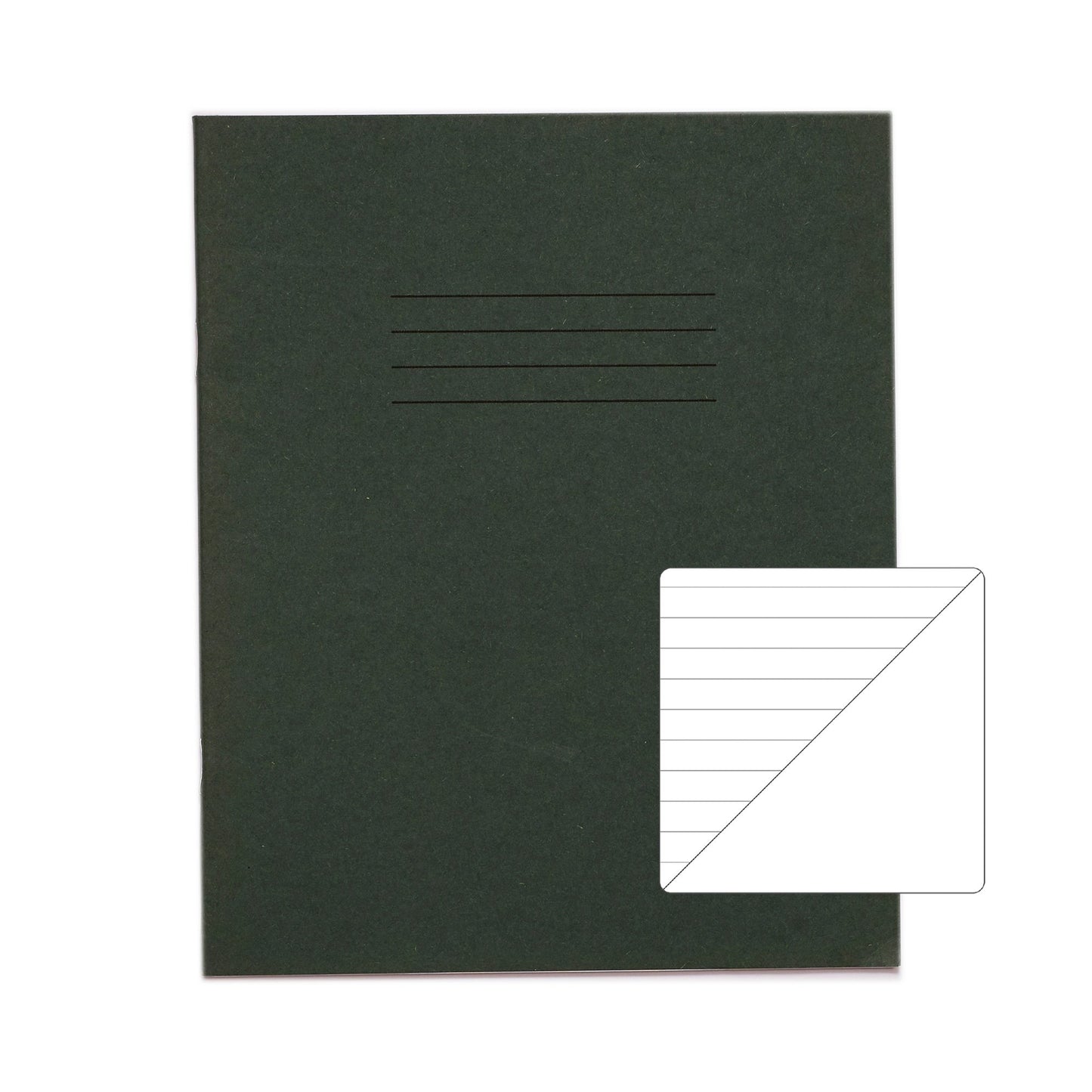 RHINO 8 x 6.5 Exercise Book 48 Page Dark Green F8/B (Pack of 100)