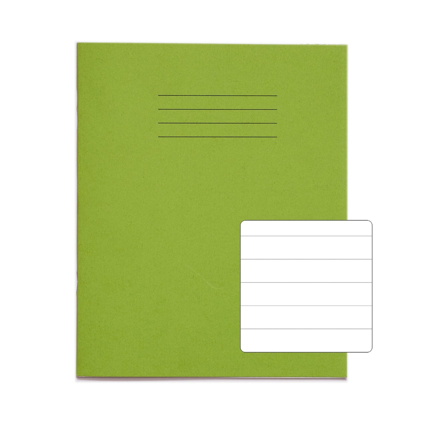 RHINO 8 x 6.5 Exercise Book 48 Page Light Green F15 (Pack of 100)