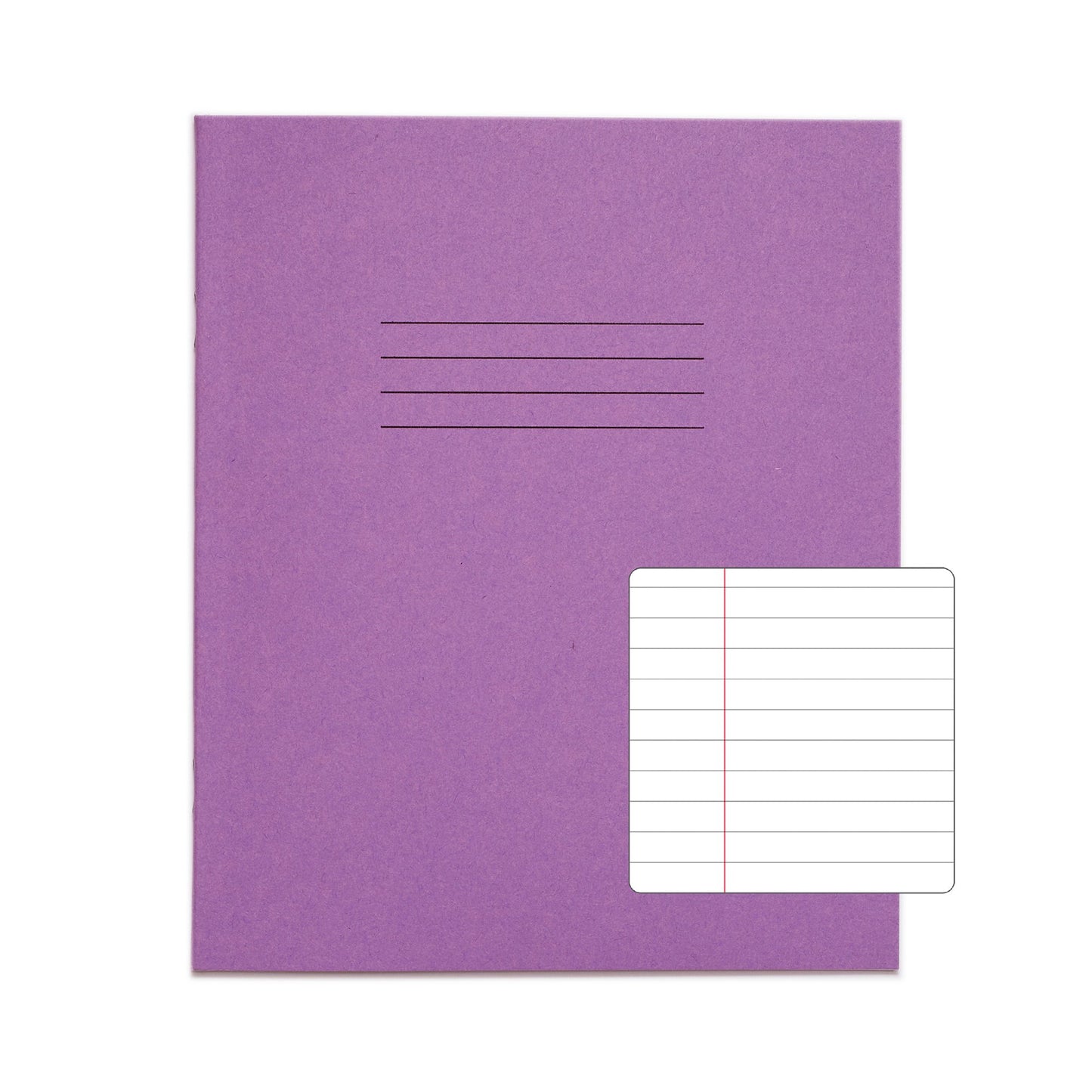 RHINO 8 x 6.5 Exercise Book 48 Page Purple F8M (Pack of 10)