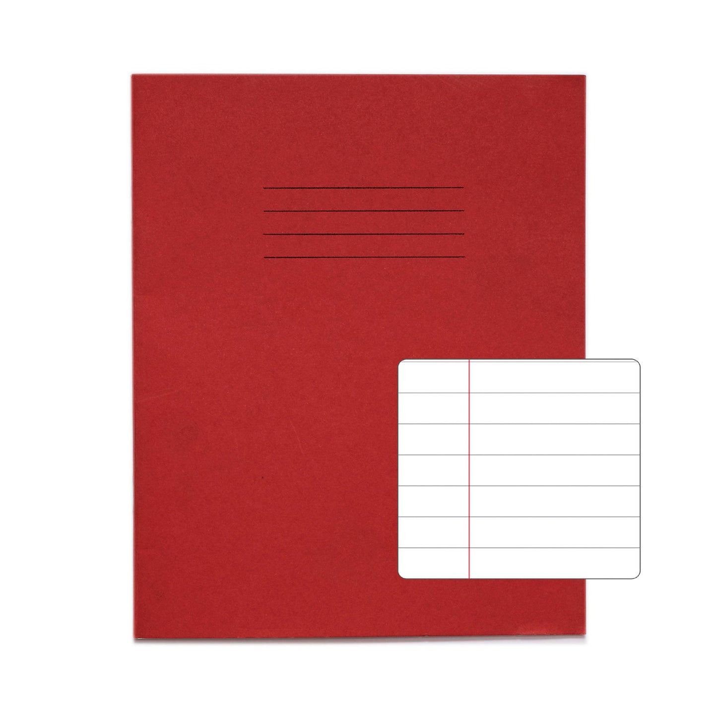 RHINO 8 x 6.5 Exercise Book 48 Page Red F12 (Pack of 100)