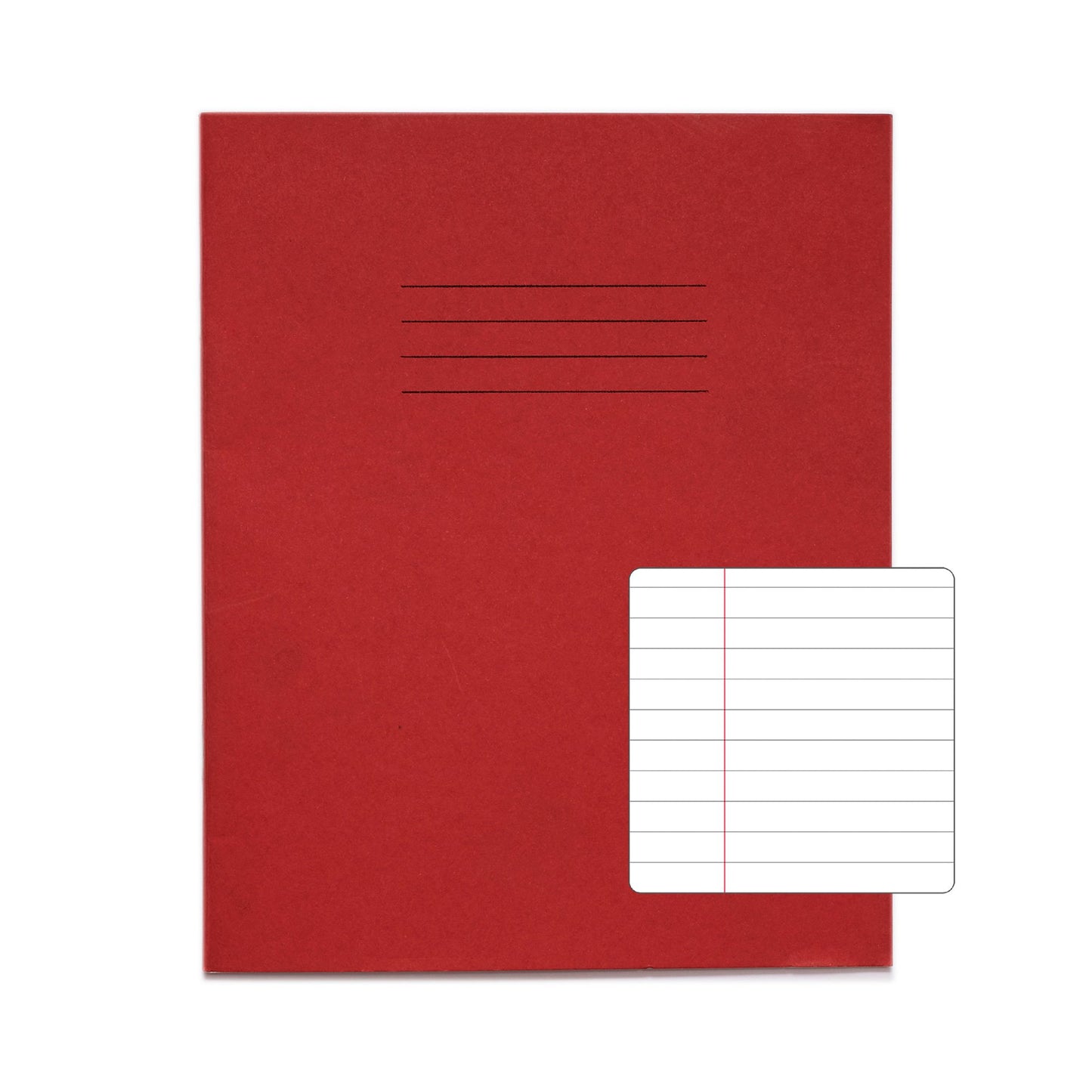 RHINO 8 x 6.5 Exercise Book 48 Page Red F8M (Pack of 100)