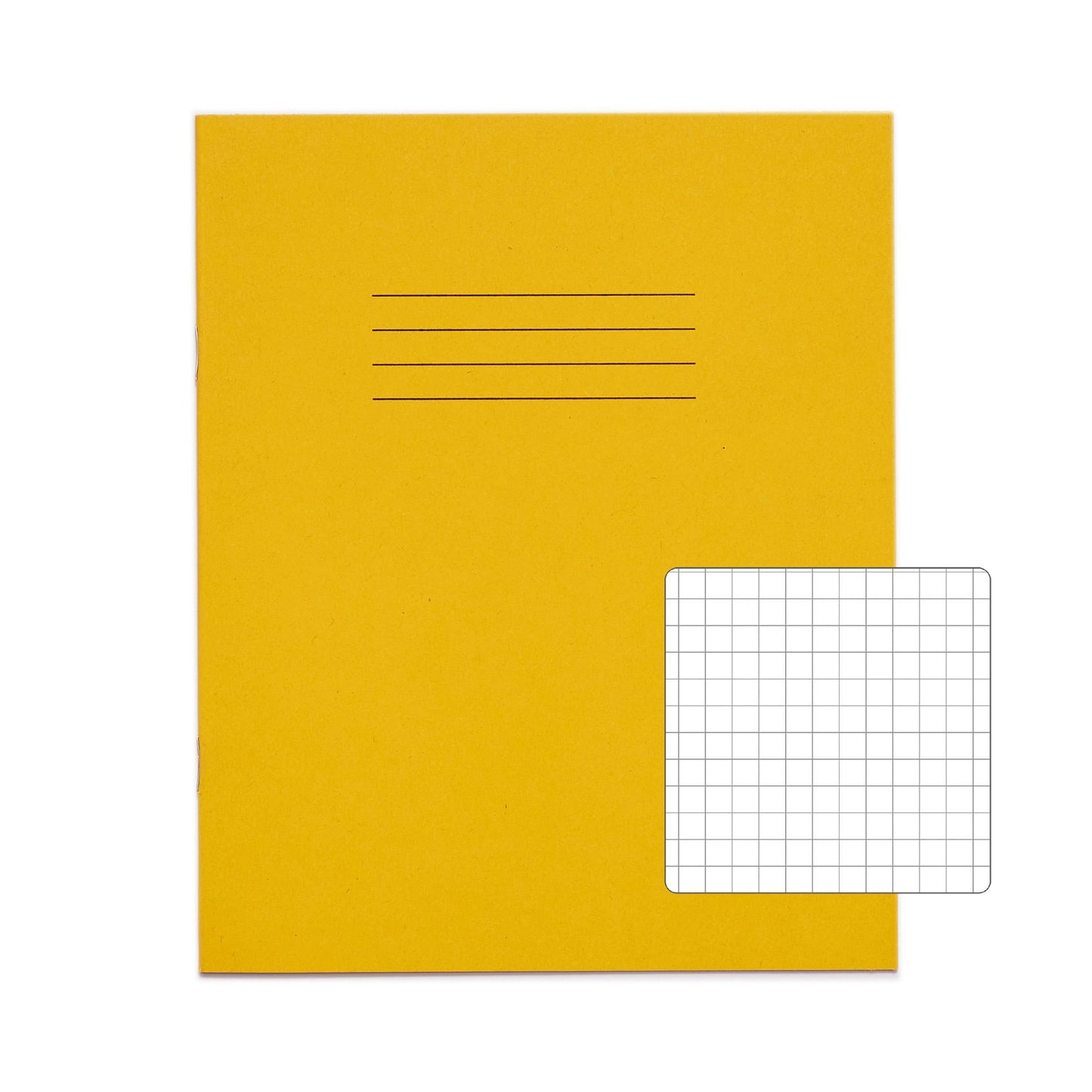 RHINO 8 x 6.5 Exercise Book 80 Page Yellow S7 (Pack of 100)