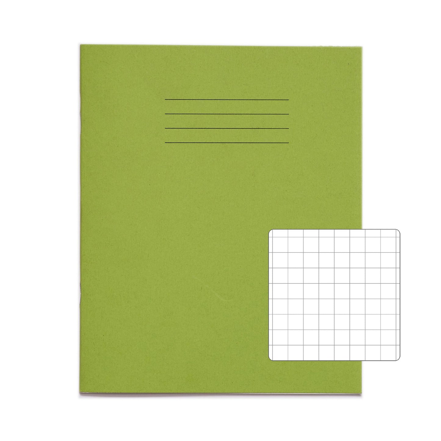 VEX544-222-0: RHINO 8 x 6.5 Exercise Book 80 Page Light Green  S10 (Pack of 10)