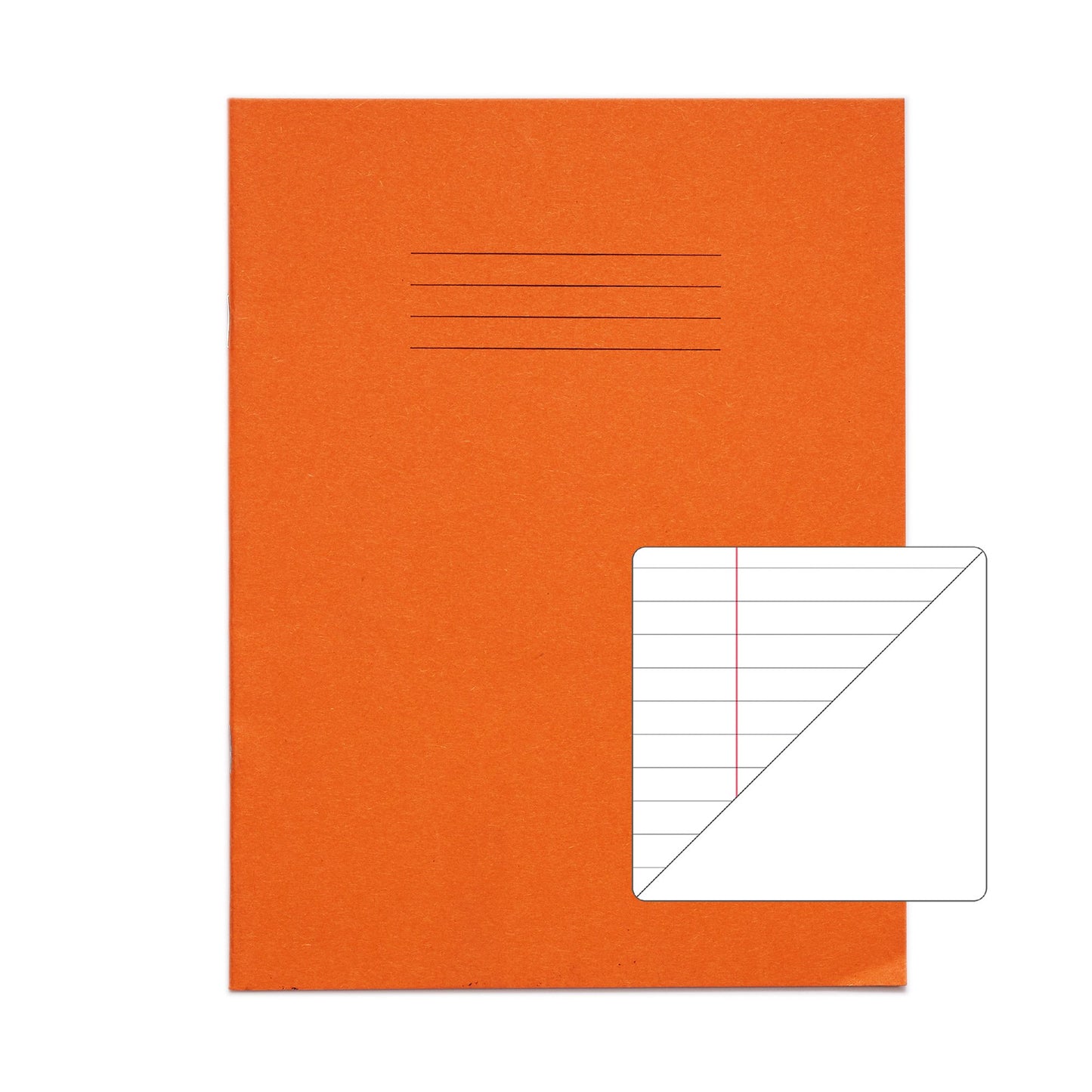 RHINO 9 x 7 Exercise Book 80 Page Orange F8M/B (Pack of 10)