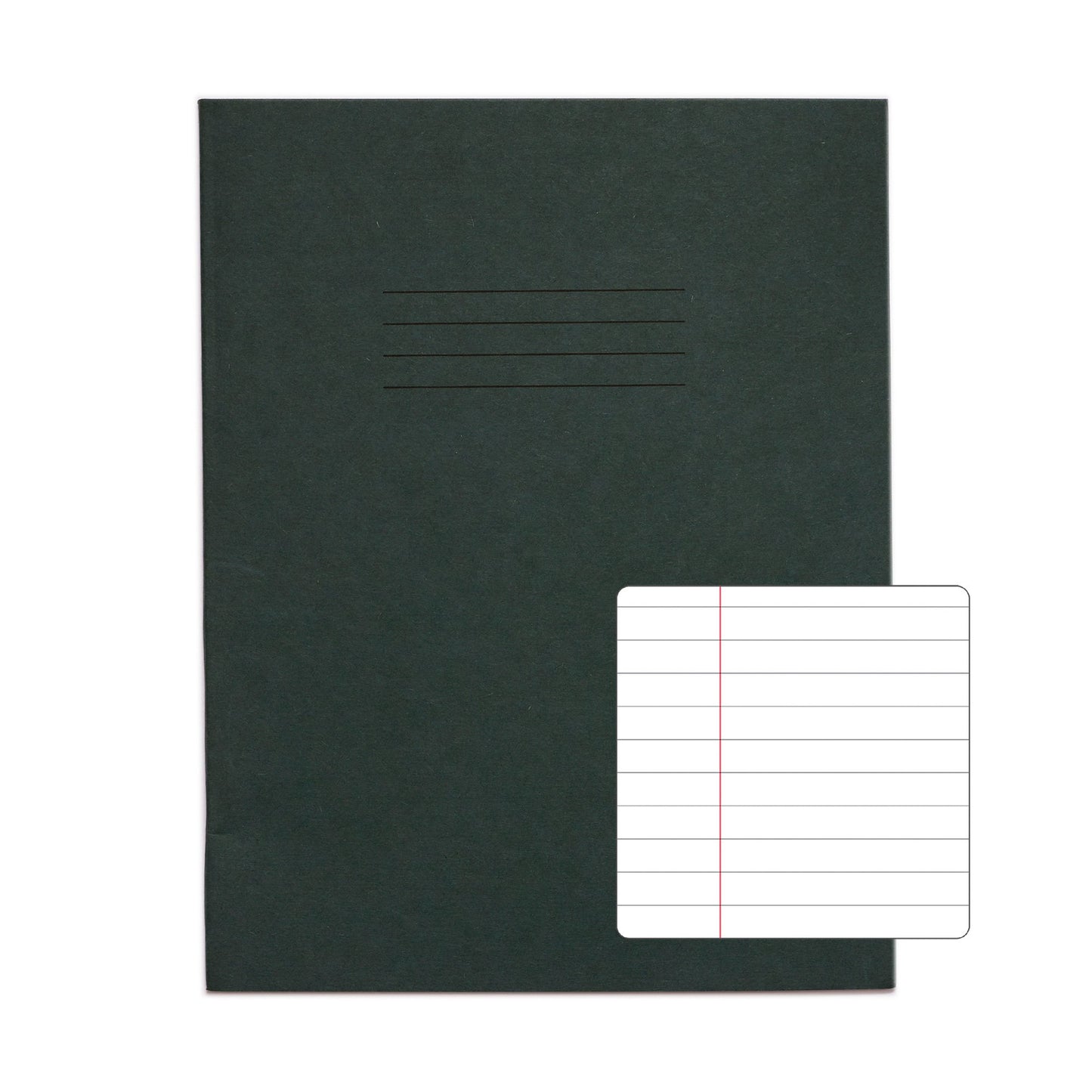 RHINO 9 x 7 Exercise Book 48 Page Dark Green F8M (Pack of 100)