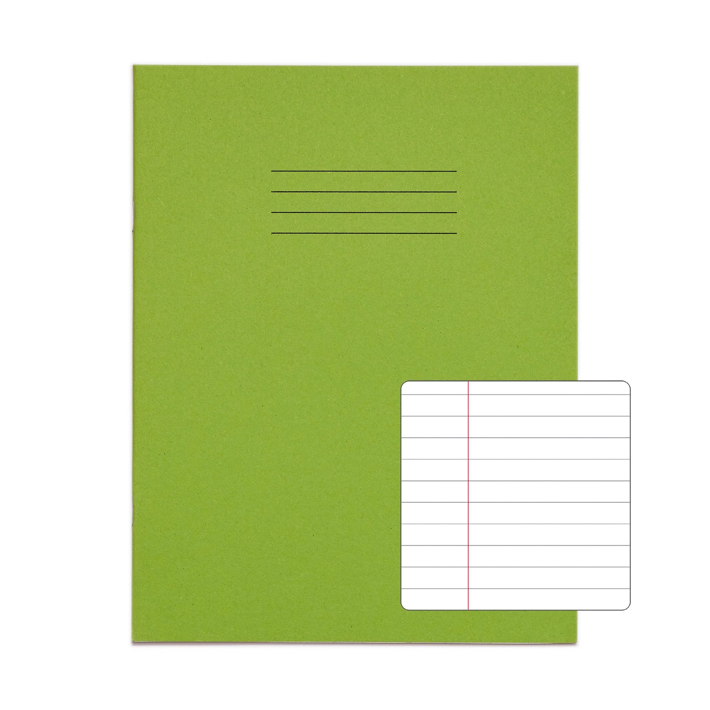 RHINO 9 x 7 Exercise Book 48 Page Light Green F8M (Pack of 100)