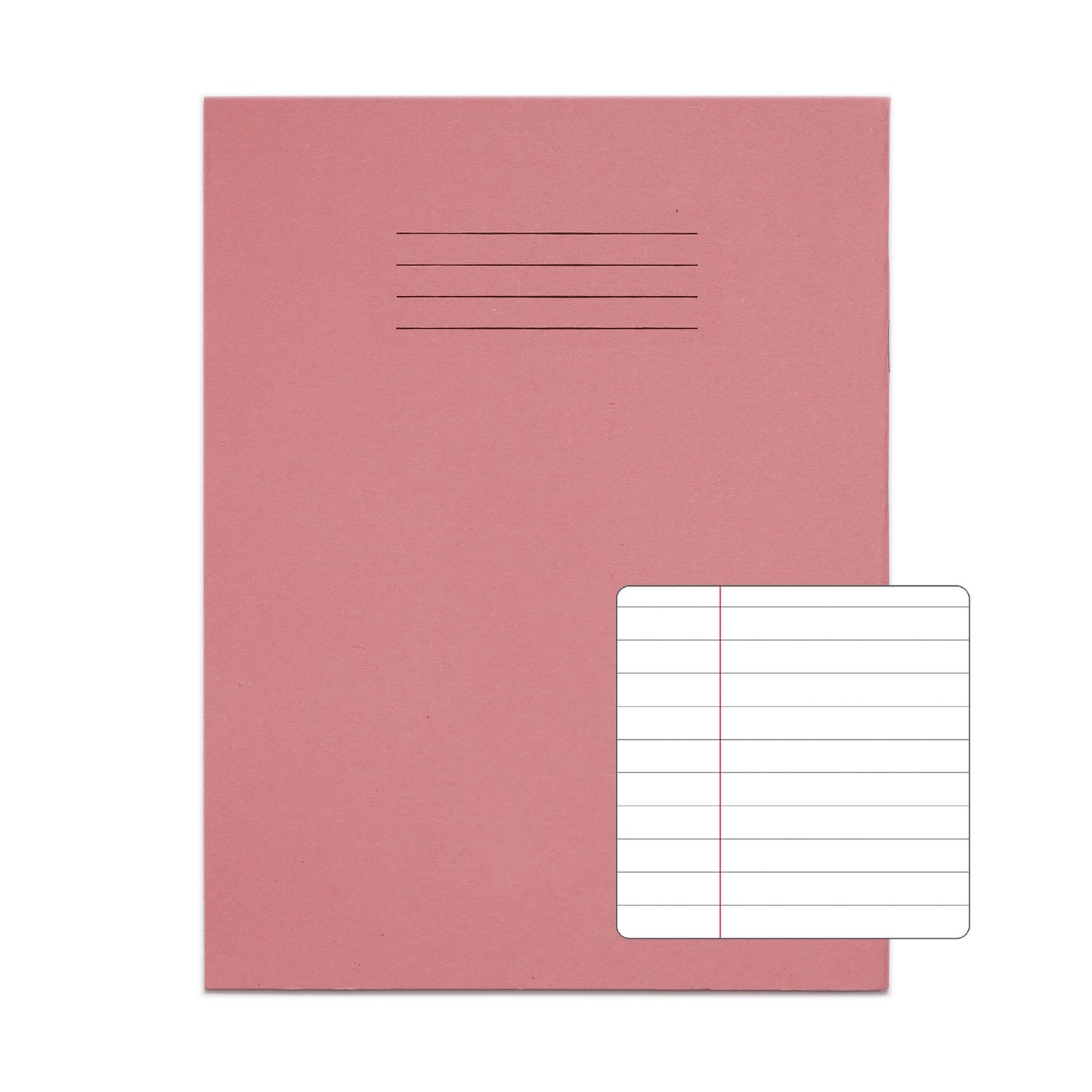 RHINO 9 x 7 Exercise Book 48 Page Pink F8M (Pack of 100)