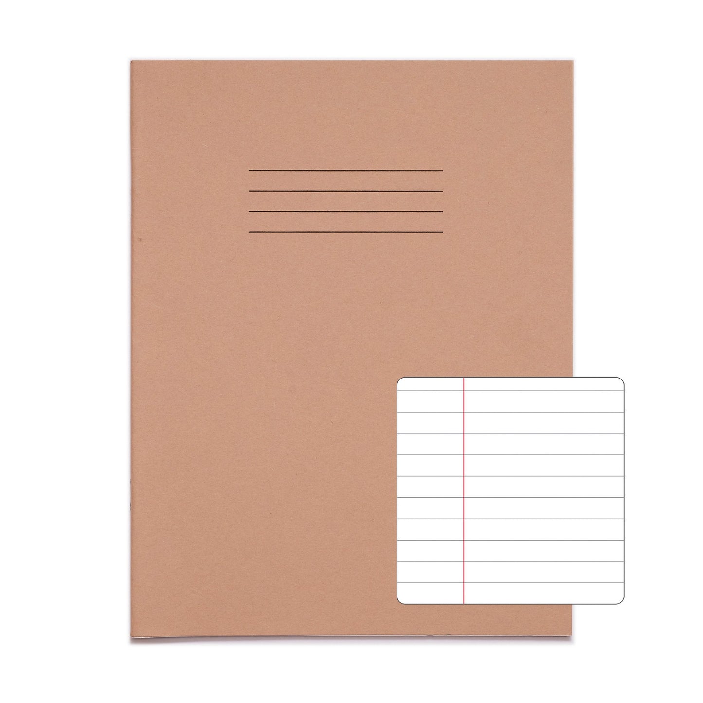 RHINO 9 x 7 Exercise Book 80 Page Buff F8M (Pack of 10)