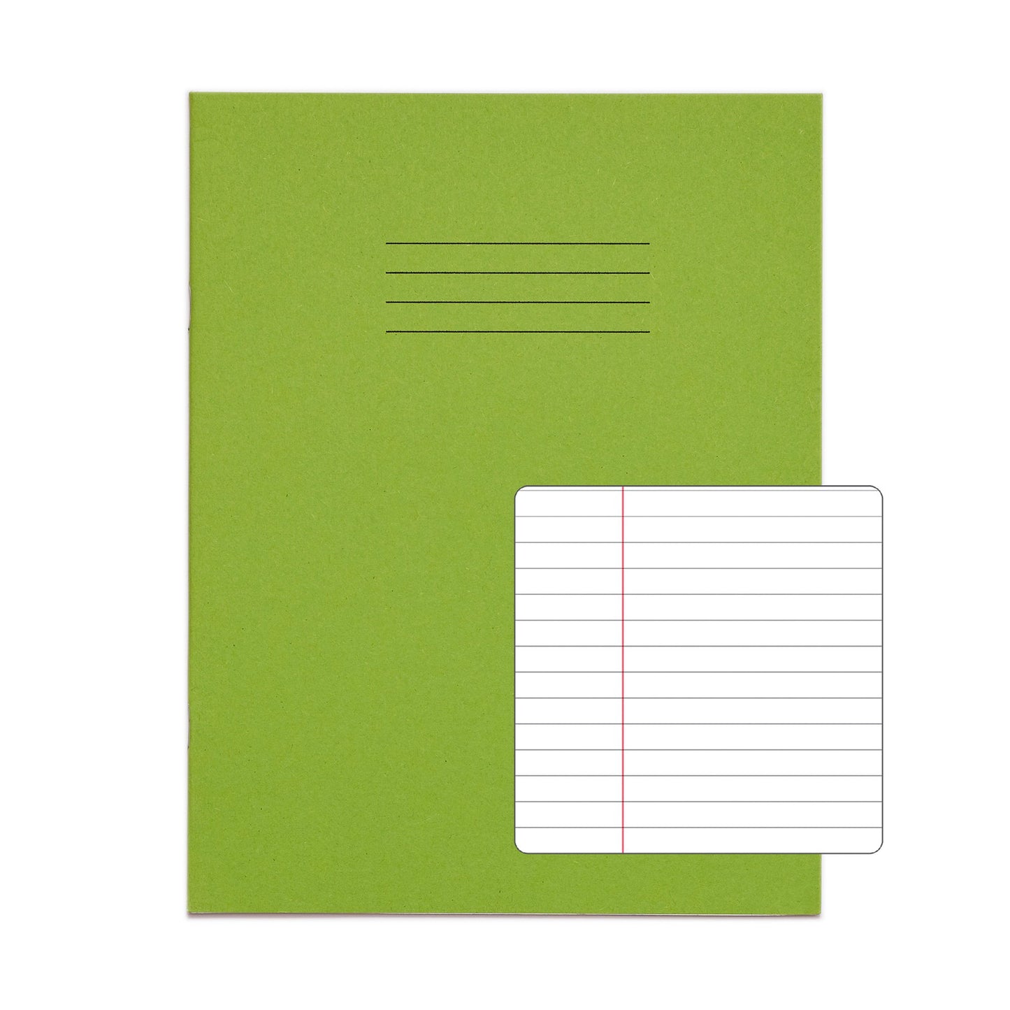 RHINO 9 x 7 Exercise Book 80 Page Light Green F6M (Pack of 100)