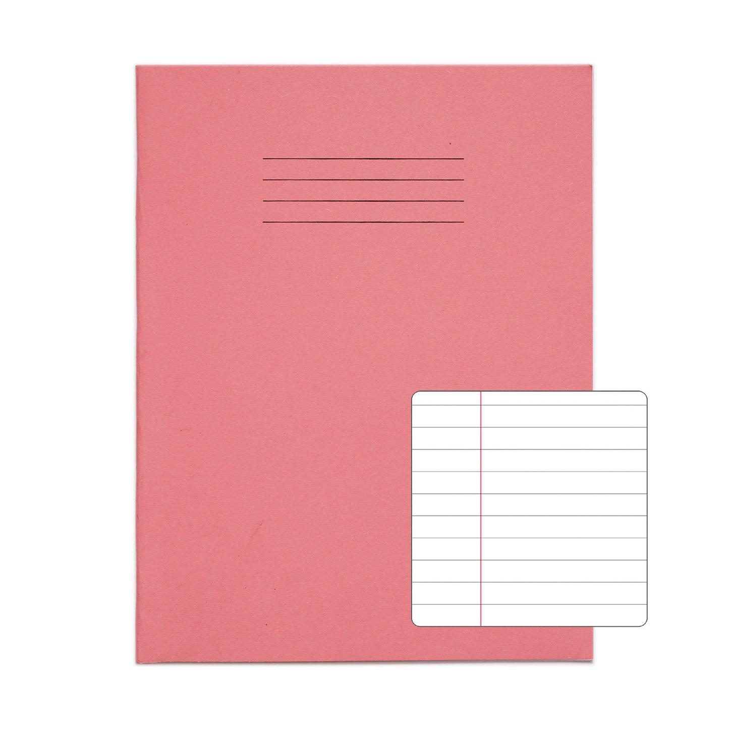 RHINO 9 x 7 Exercise Book 80 Page Pink F8M (Pack of 100)