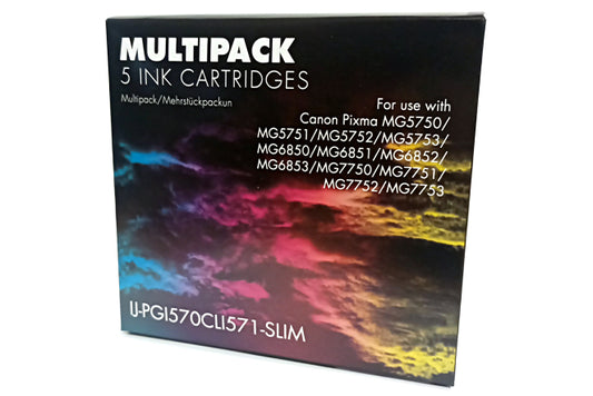 IJ Compatible Canon PGI-570XL CLI-571XL BKBKCMY Cartridge Multipack