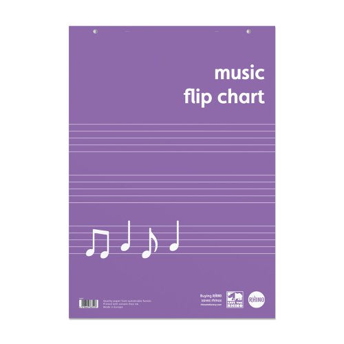 RHINO A1 Educational Music Flipchart Pad 30 Leaf FCM20/B (Pack of 5)