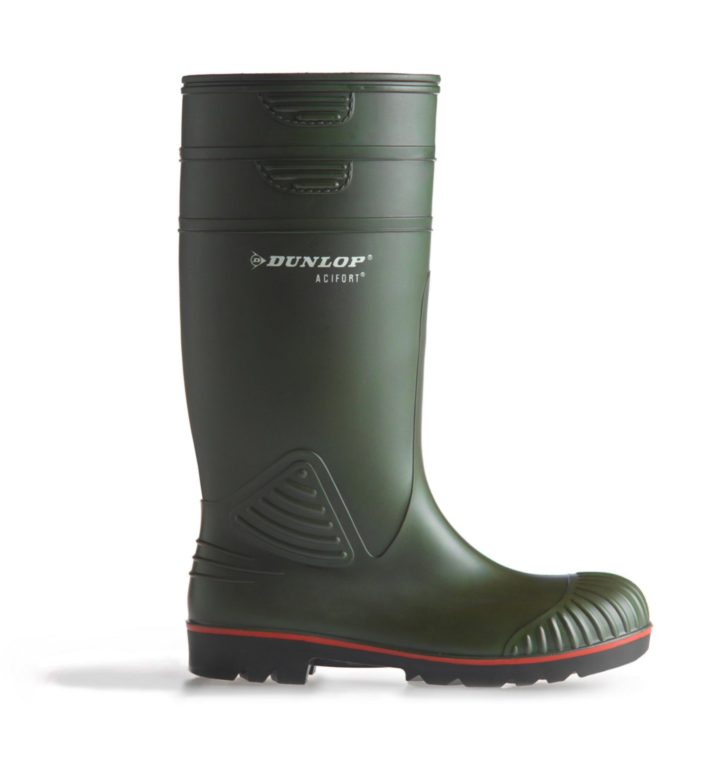 Dunlop Acifort Heavy Duty Full Safety Wellington Boot Green 12