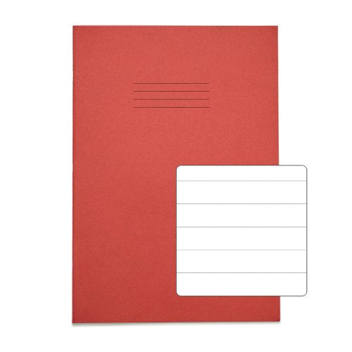 RHINO A4 Exercise Book 32 Page Red F15 (Pack of 100)