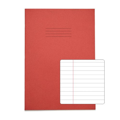 RHINO A4 Exercise Book 32 Page Red F8M (Pack of 100)