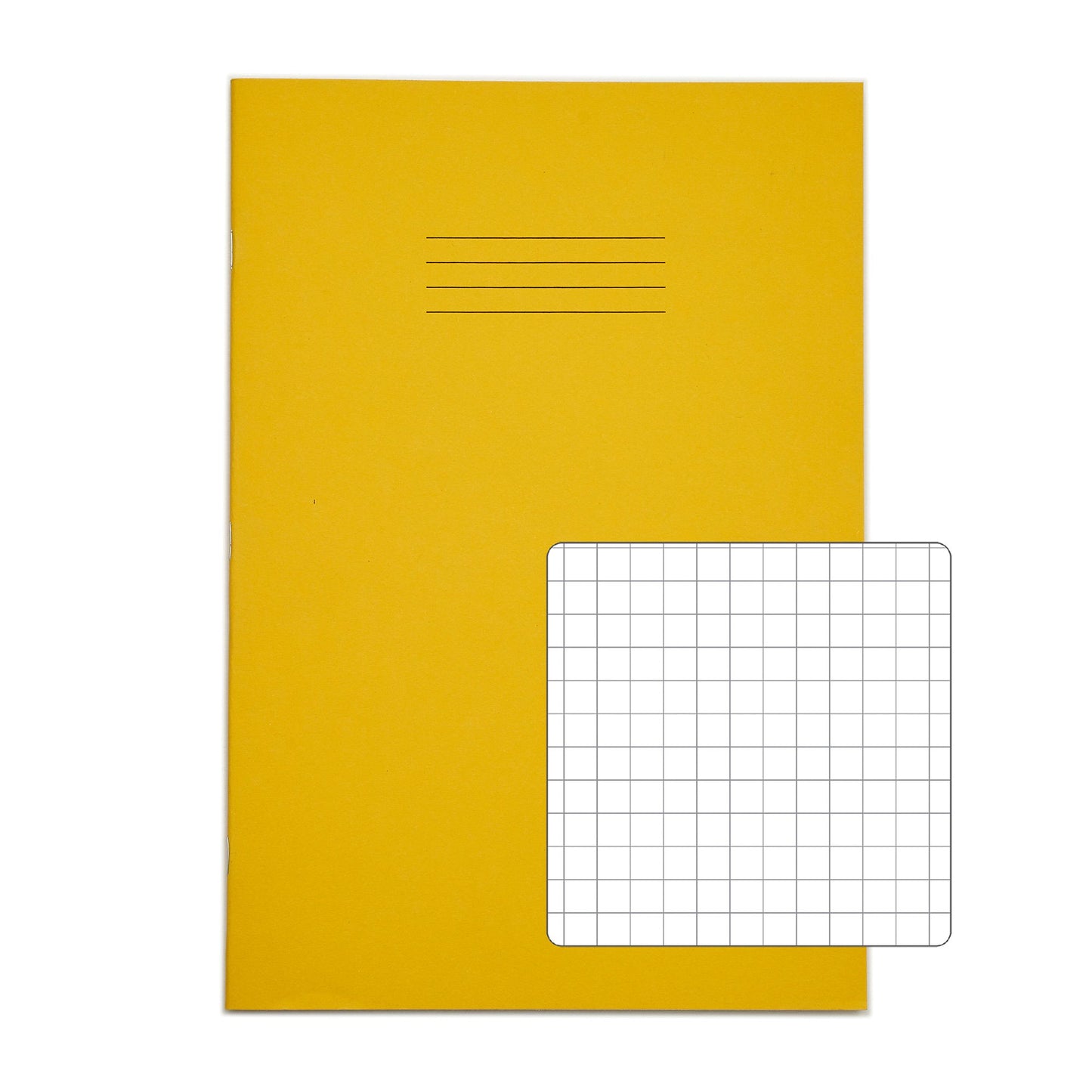 RHINO A4 Exercise Book 32 Page Yellow S7 (Pack of 10)