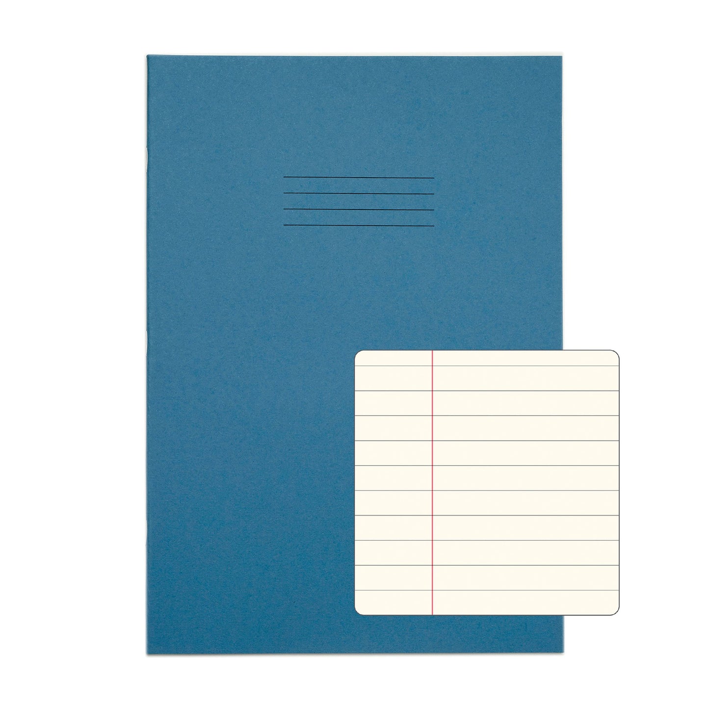 RHINO A4 Special Exercise Book 48 Page Light Blue with Tinted Cream Paper F8M (Pack of 10)