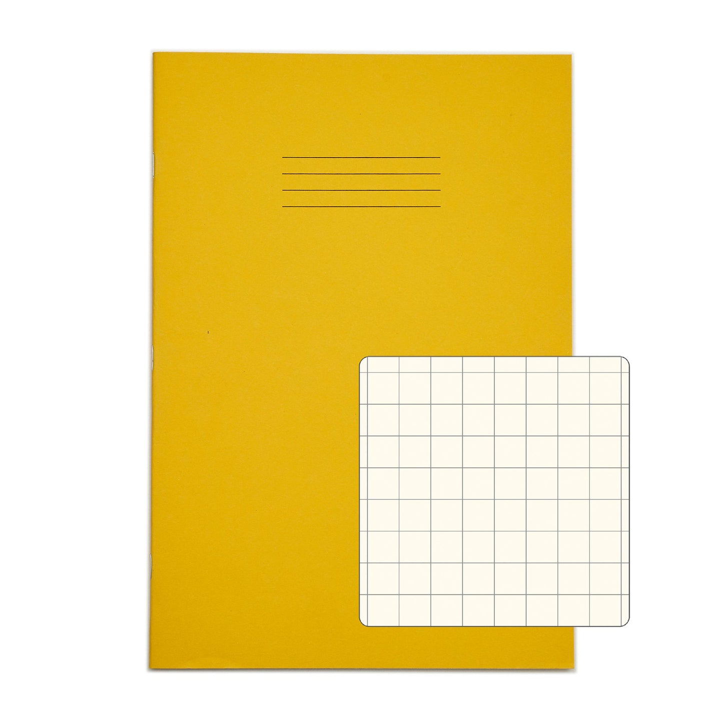 RHINO A4 Special Exercise Book 48 Page Yellow with Tinted Cream Paper S10 (Pack of 10)