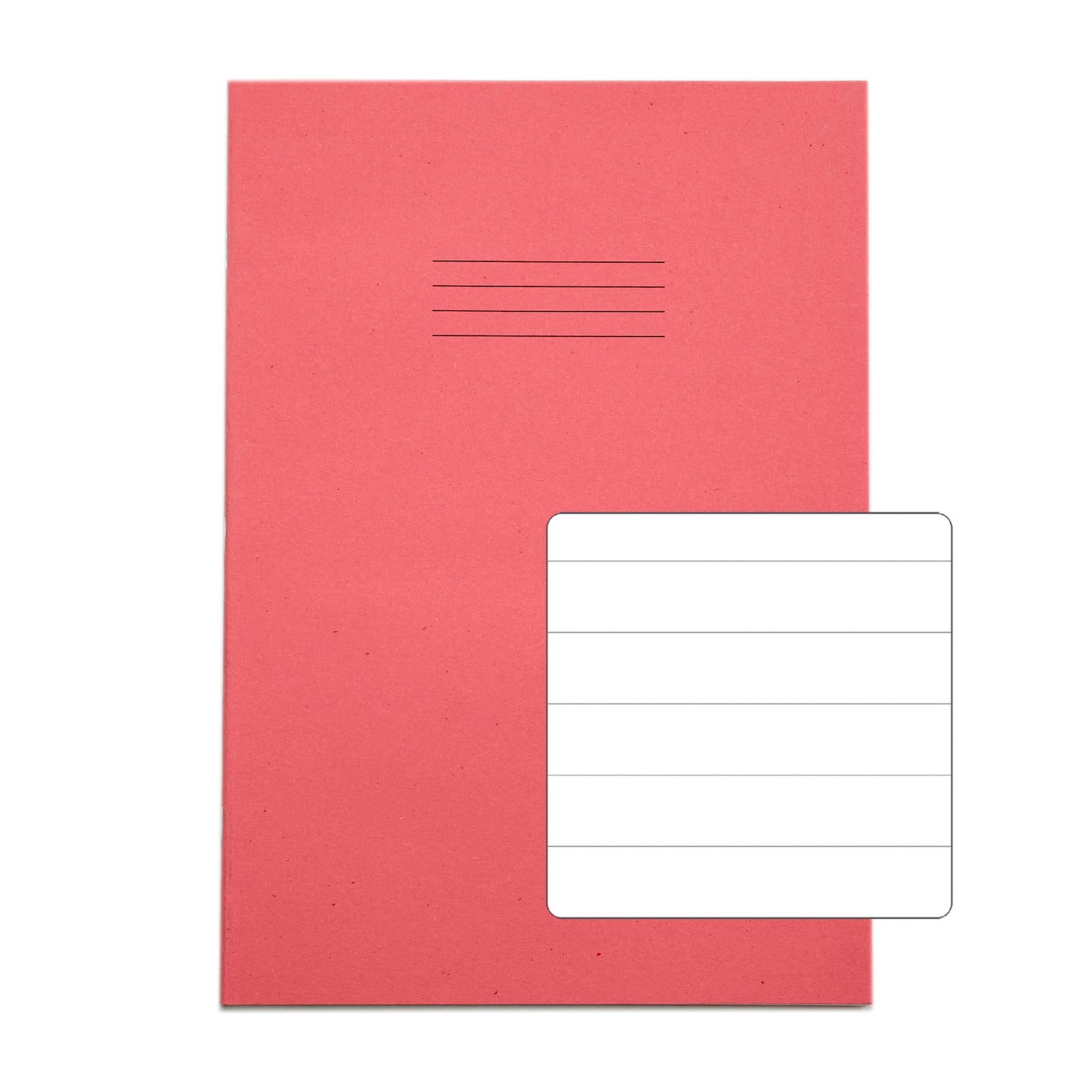 RHINO A4 Exercise Book 64 Page Pink F15 (Pack of 10)