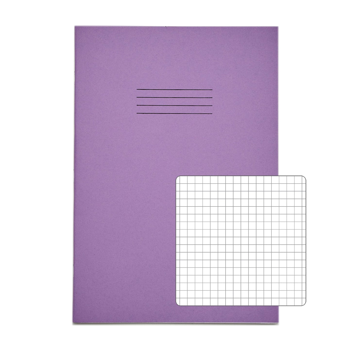 RHINO A4 Exercise Book 64 Page Purple S5 (Pack of 10)