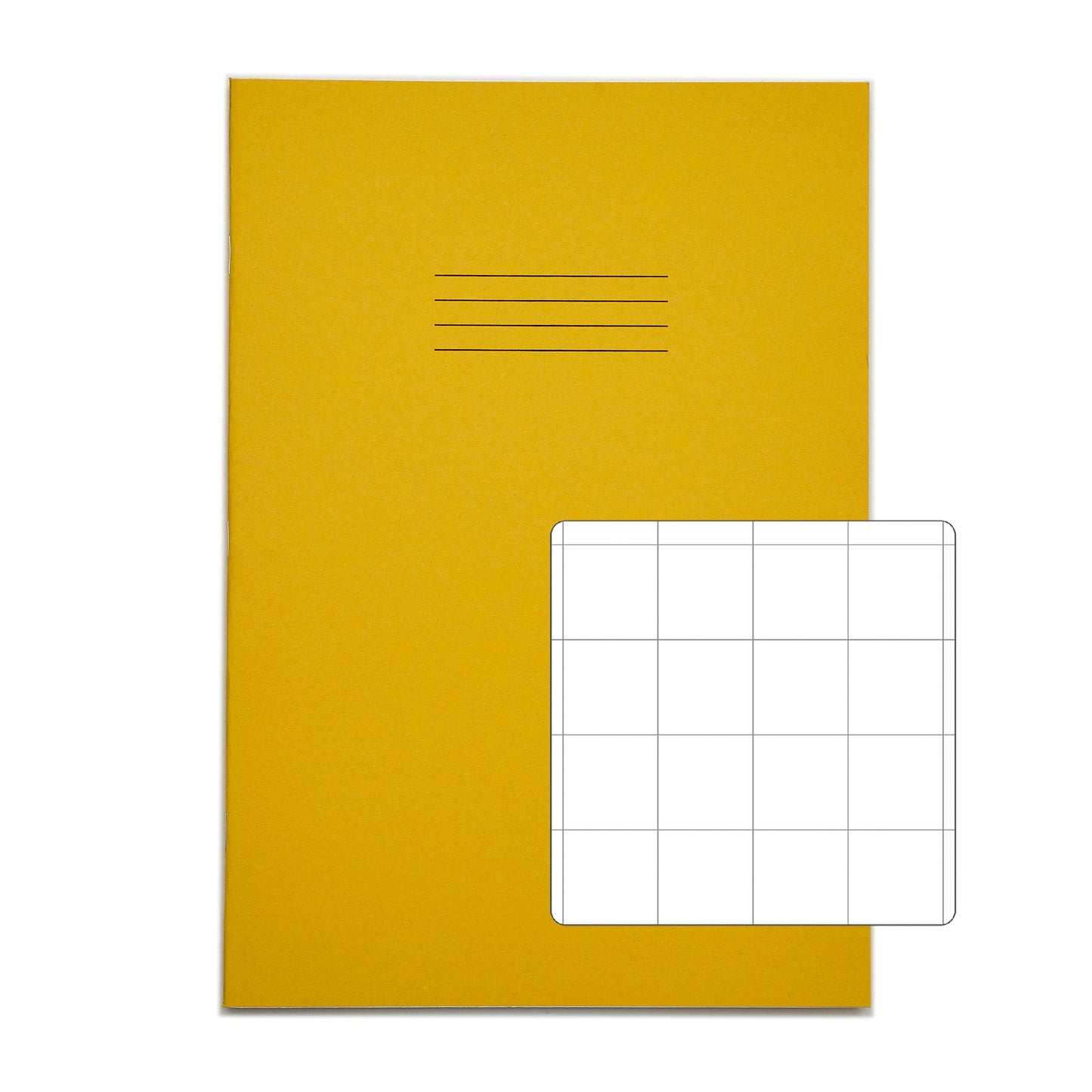 RHINO A4 Exercise Book 80 Page Yellow S20 (Pack of 50)