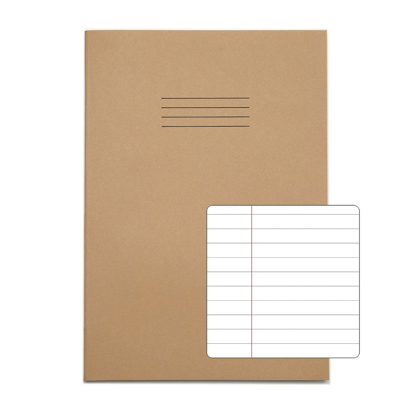 RHINO A4 Exercise Book 80 Page Buff F8M (Pack of 10)