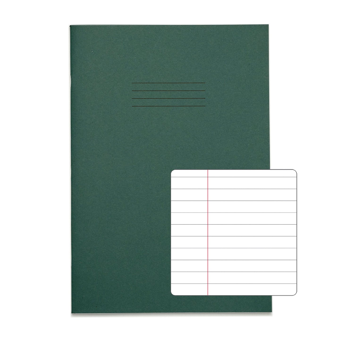 RHINO A4 Exercise Book 80 Page Dark Green F8M (Pack of 50)