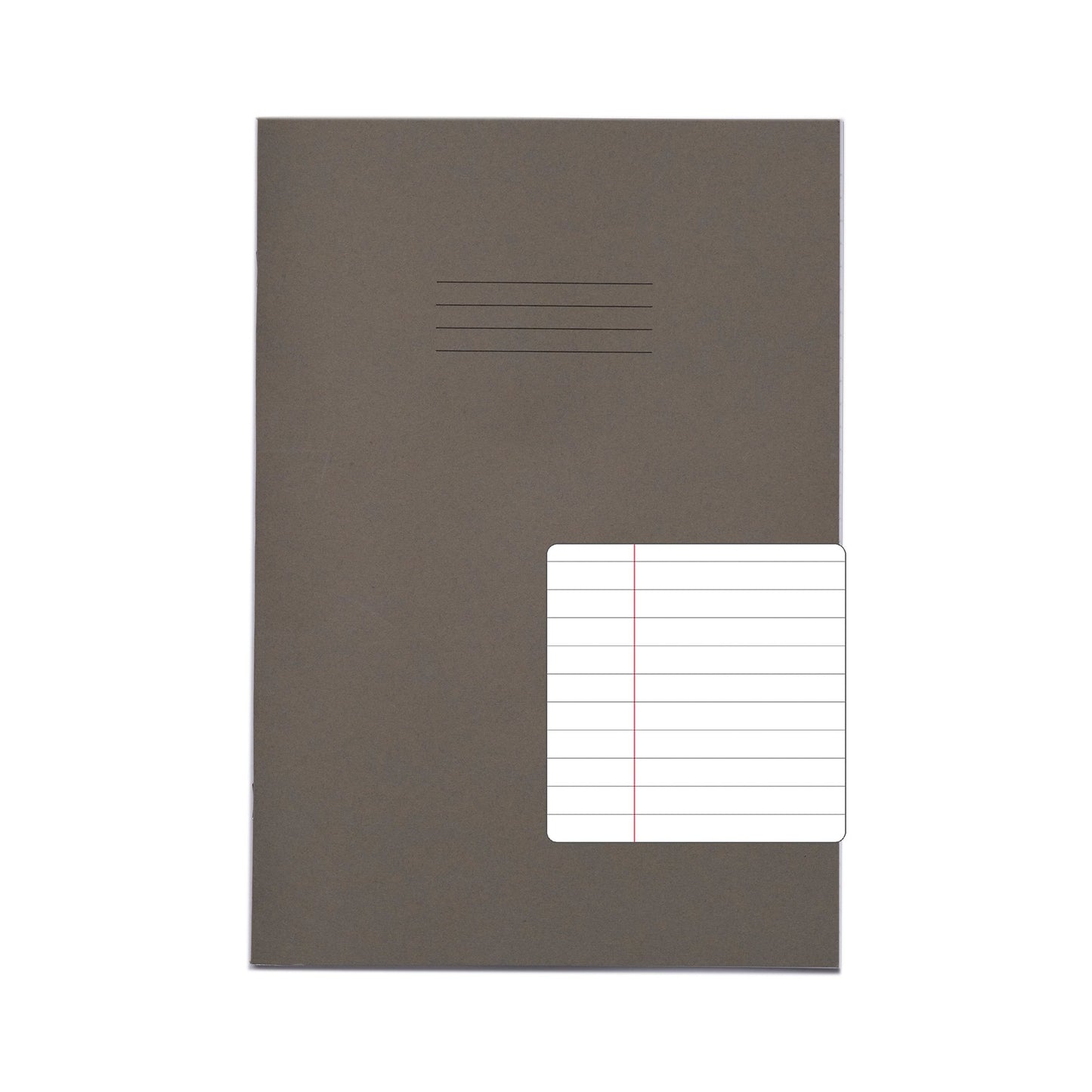 RHINO A4 Exercise Book 80 Page Grey F8M (Pack of 10)